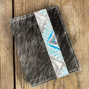 075 Passport Cover - Black & White w/ Rocky Mountain Aztec