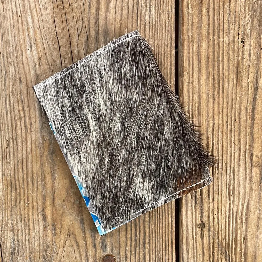 075 Passport Cover - Black & White w/ Rocky Mountain Aztec