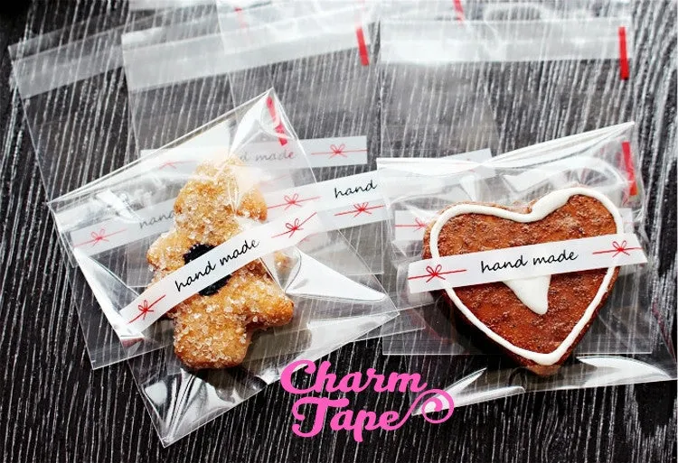 10/20/50 bags Handmade Cello Bags // Poly Bags // Self Sealing bags // Wedding Favor Bags // Party Bags Set 7x7cm or 10x10 CB12