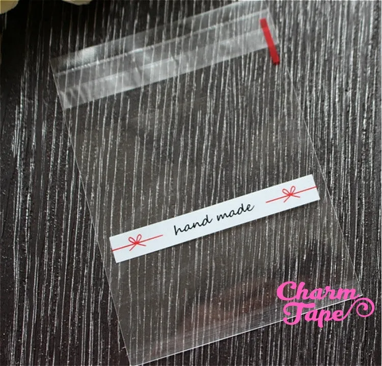 10/20/50 bags Handmade Cello Bags // Poly Bags // Self Sealing bags // Wedding Favor Bags // Party Bags Set 7x7cm or 10x10 CB12