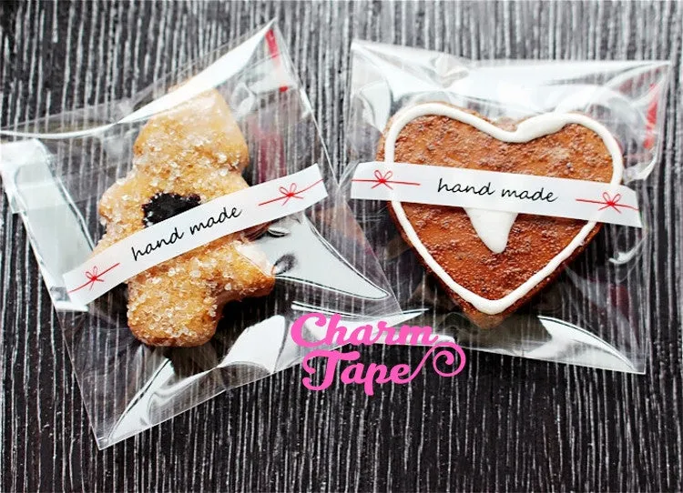 10/20/50 bags Handmade Cello Bags // Poly Bags // Self Sealing bags // Wedding Favor Bags // Party Bags Set 7x7cm or 10x10 CB12