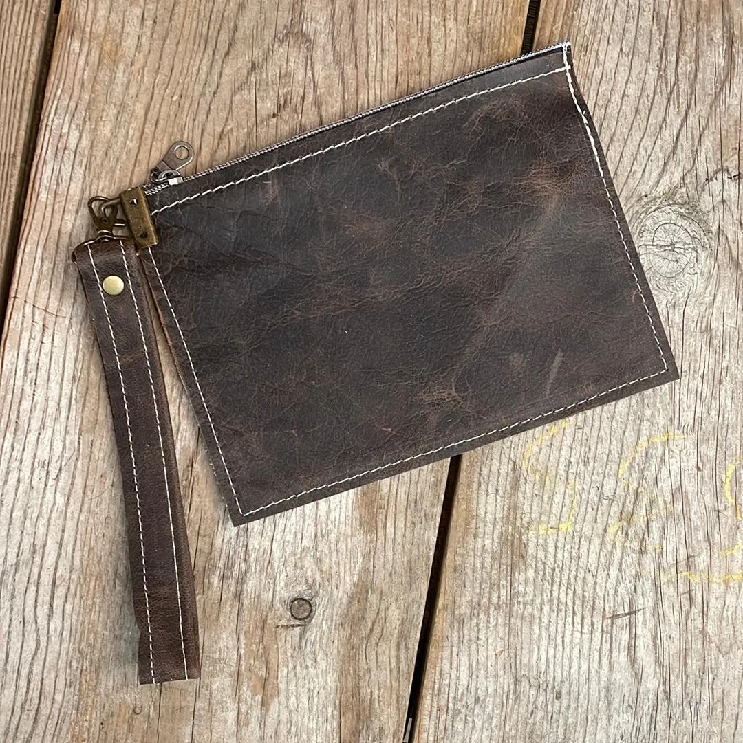 163 Make-up bag - Brindle w/ Western Tool