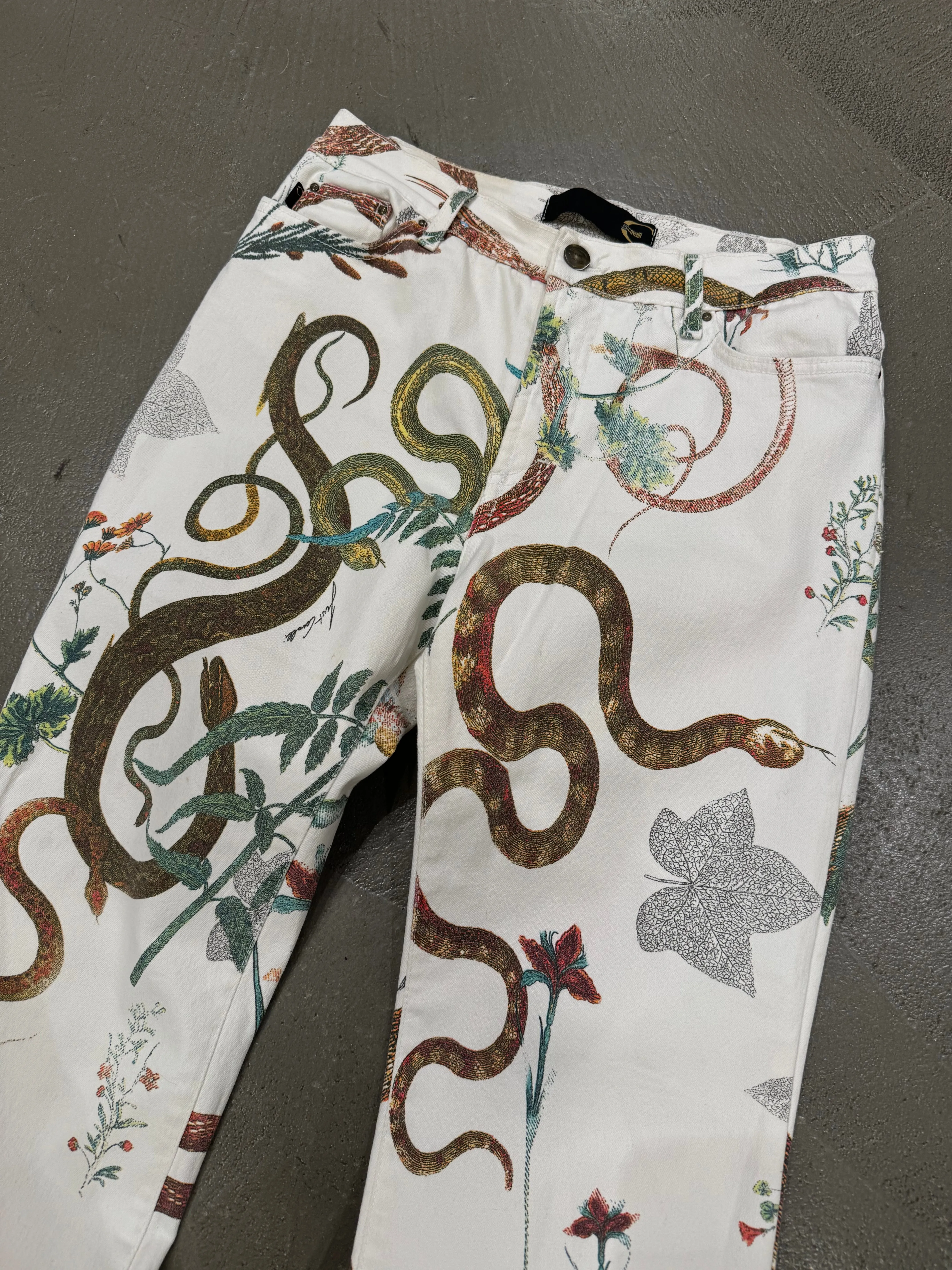 2003 Cavalli snakes jeans