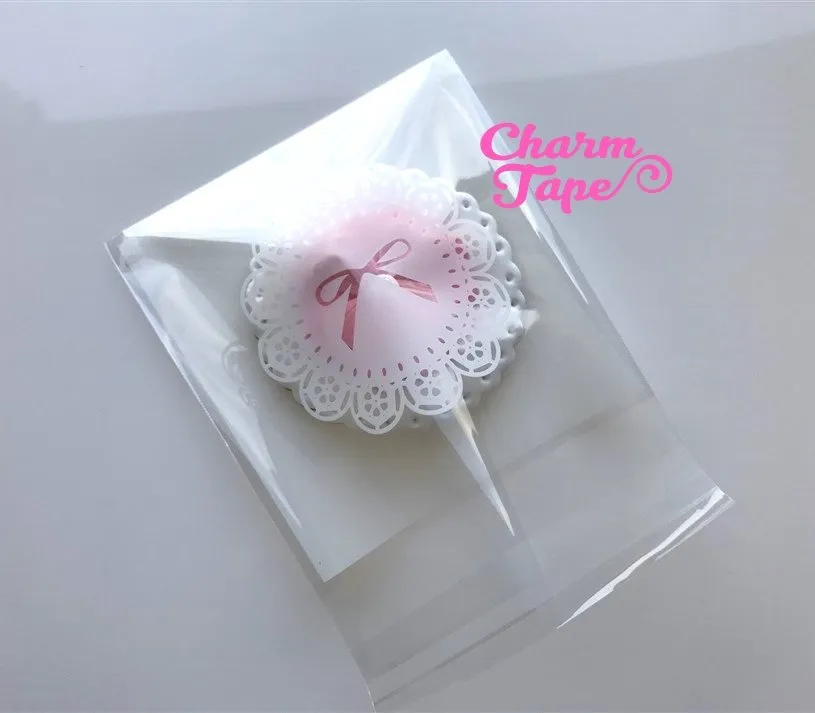 20/50/100 bags Ribbon Lace Cello Bags // Poly Bags // Self Sealing bags // Wedding Favor Bags // Party Bags CB77