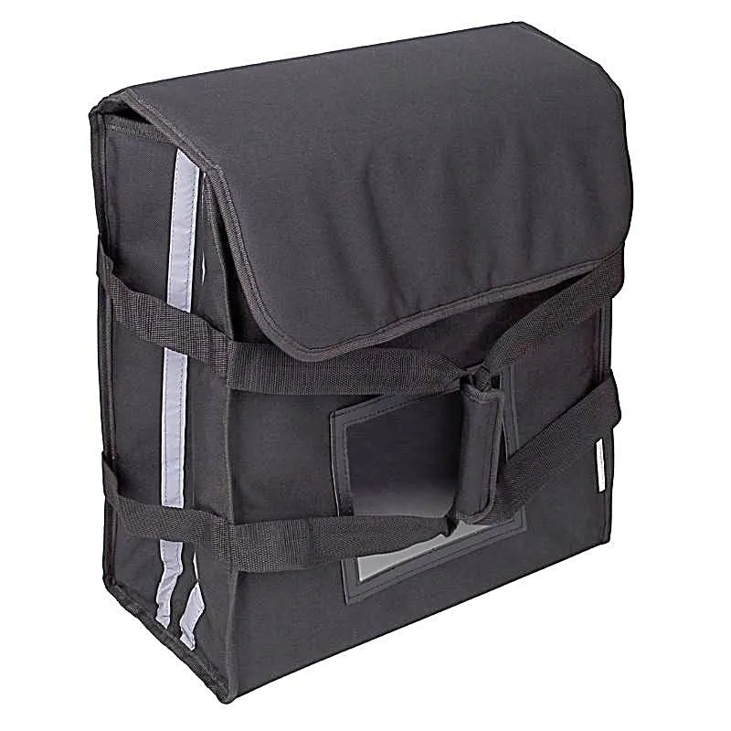 3 Box Pizza Bag (black with reflector tape)