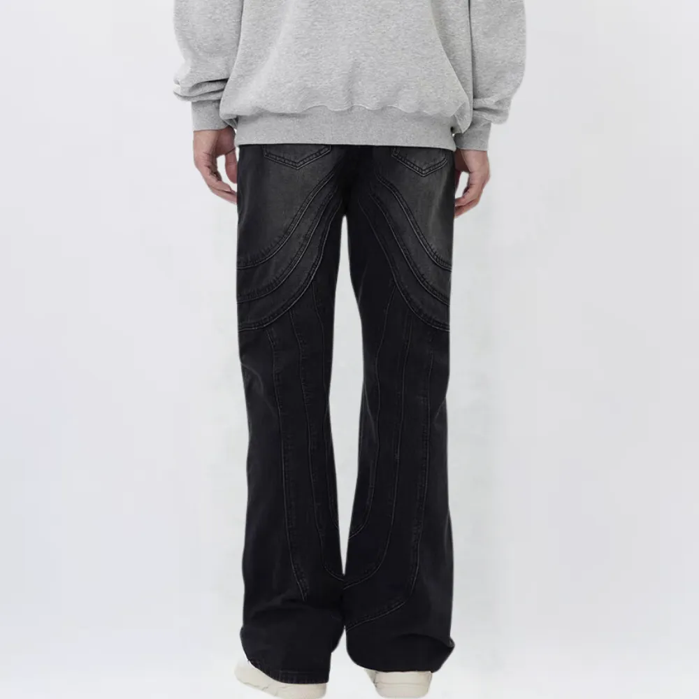 3D Cut Ink Splash Jeans