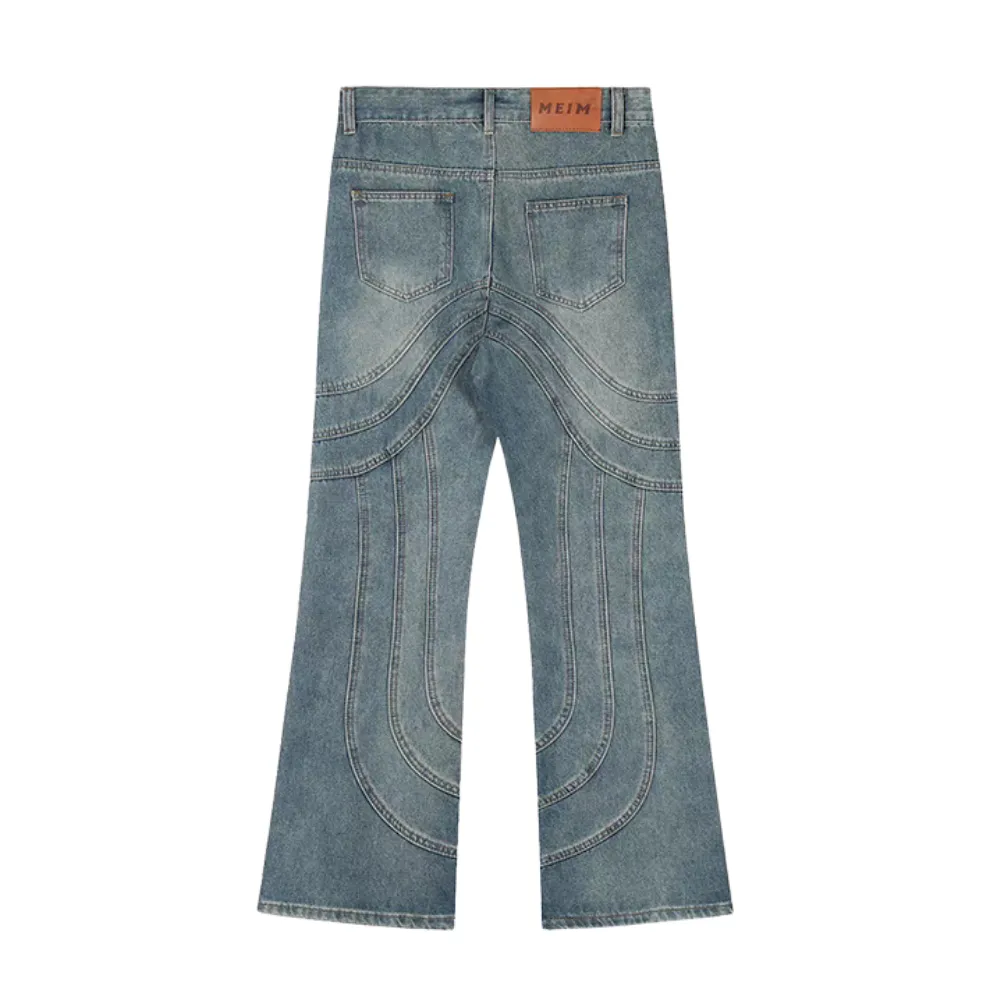 3D Cut Ink Splash Jeans