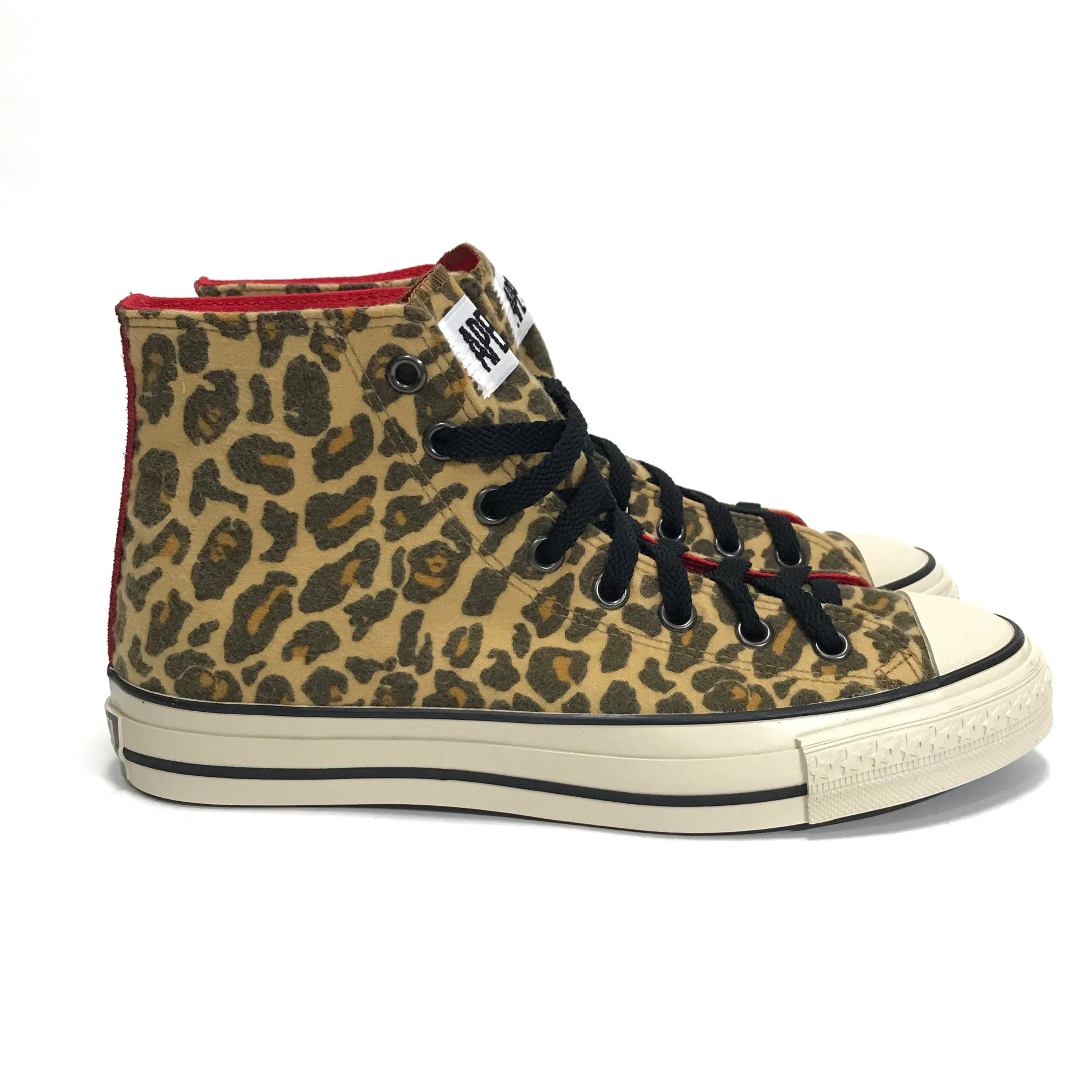 [8] DS! A Bathing Ape Bape Sta Hi 'Chuck Taylor' Leopard