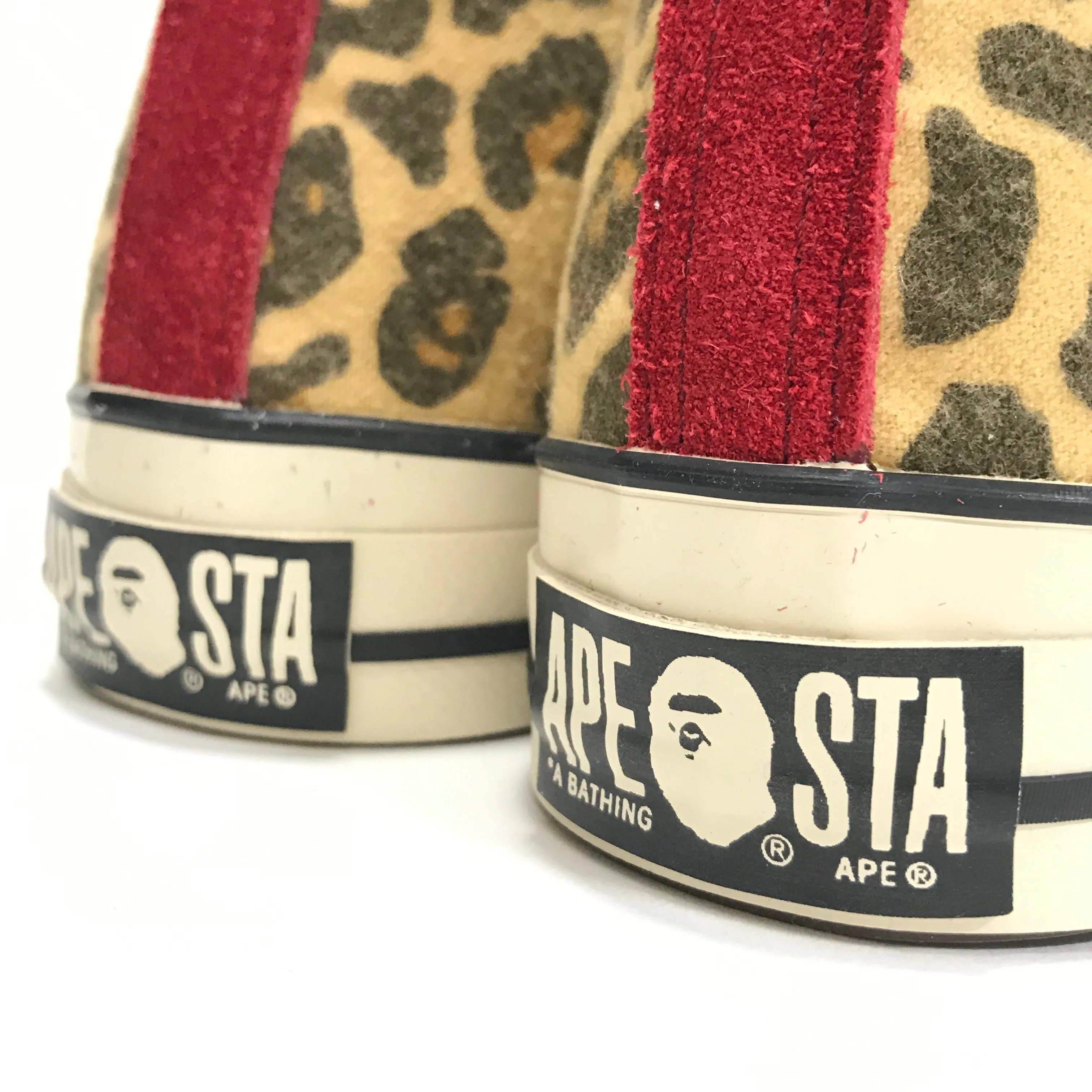 [8] DS! A Bathing Ape Bape Sta Hi 'Chuck Taylor' Leopard