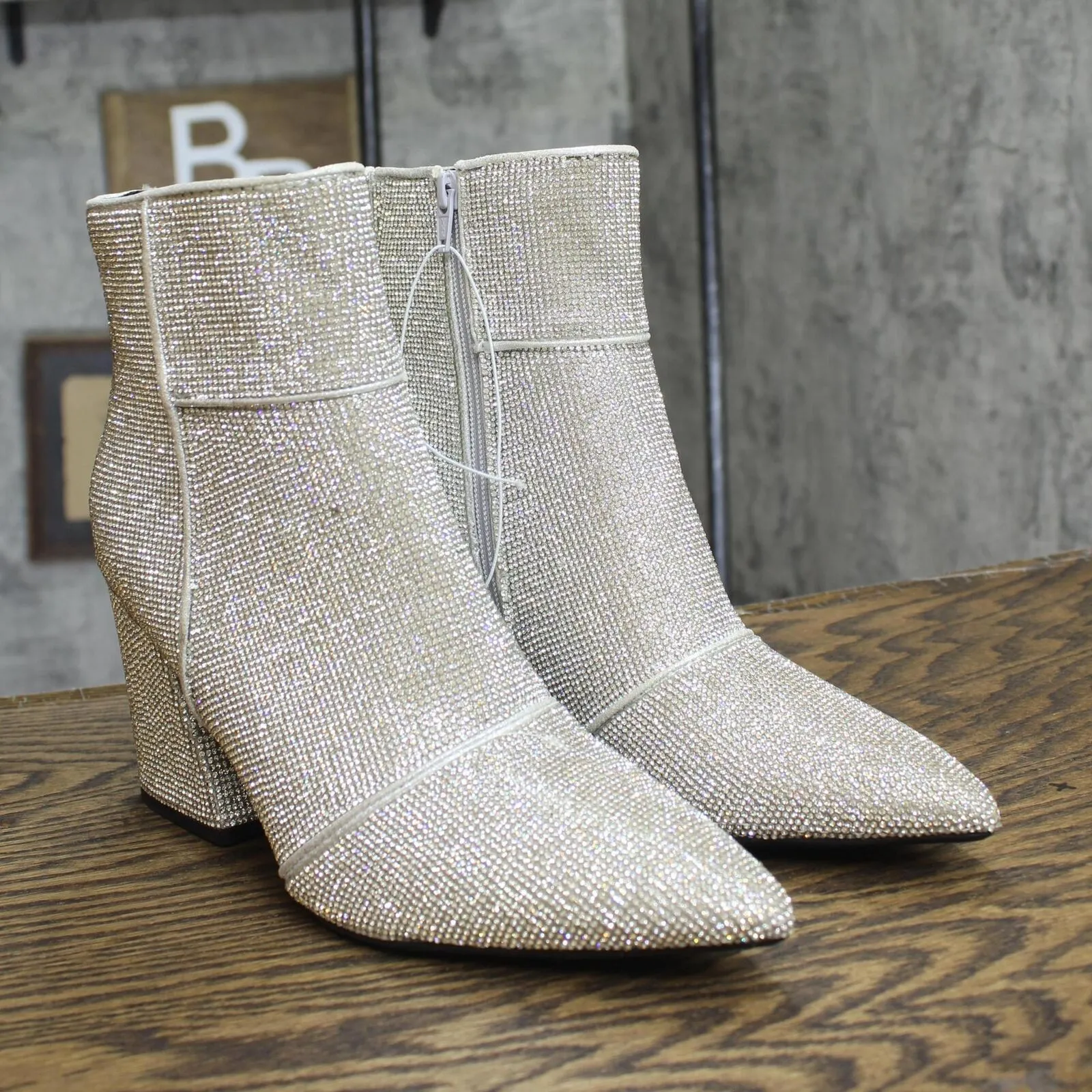 A New Day Womens Cailin Ankle Boots 90511490 Silver Gray 9M