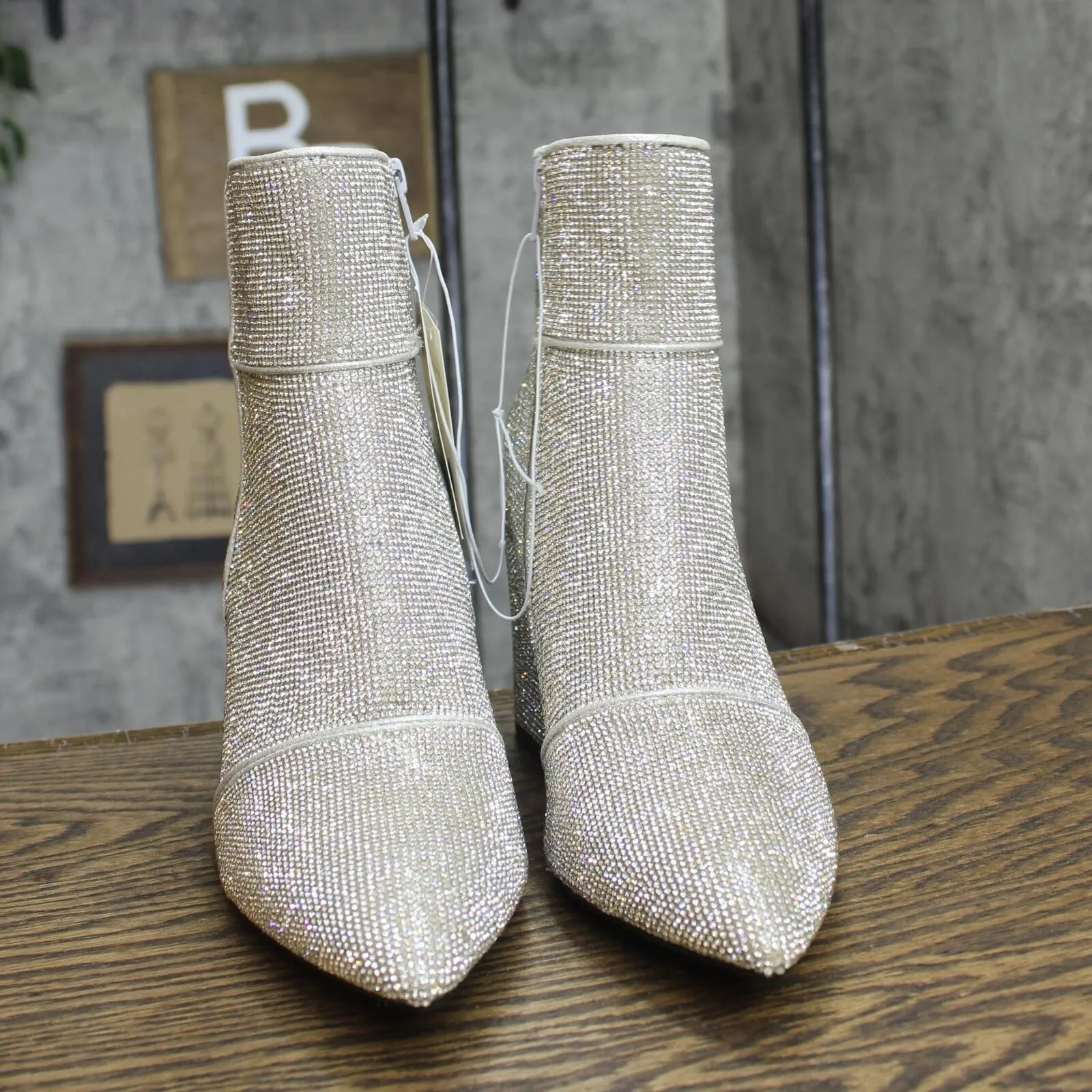 A New Day Womens Cailin Ankle Boots 90511490 Silver Gray 9M