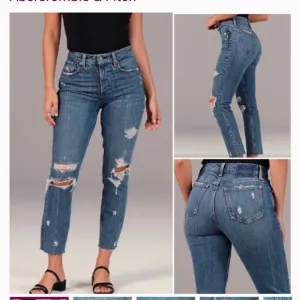 Abercrombie &amp; Fitch The Mom High Rise Distressed Raw Hem Jeans NWT 26