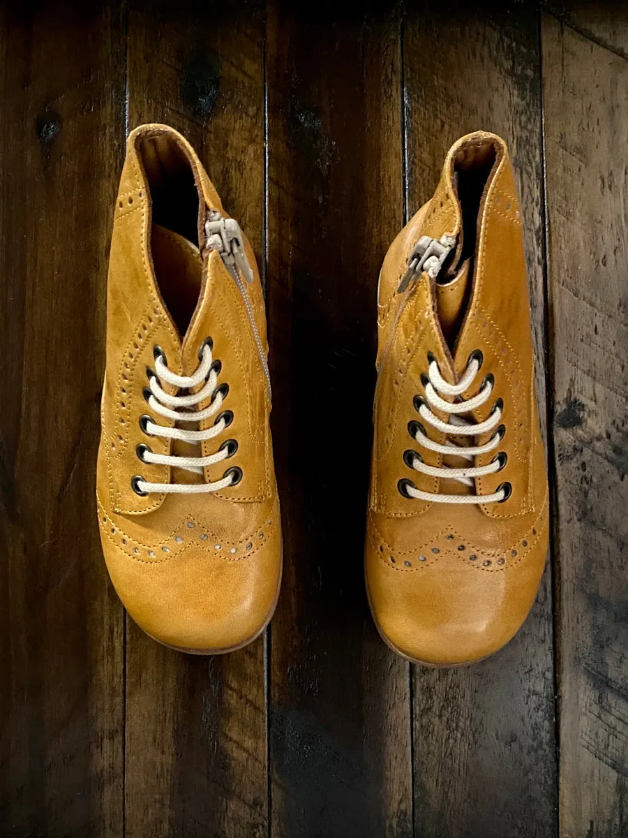 Above Ankle Boots - Mustard