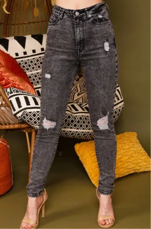 Acid Washed Denim - Black