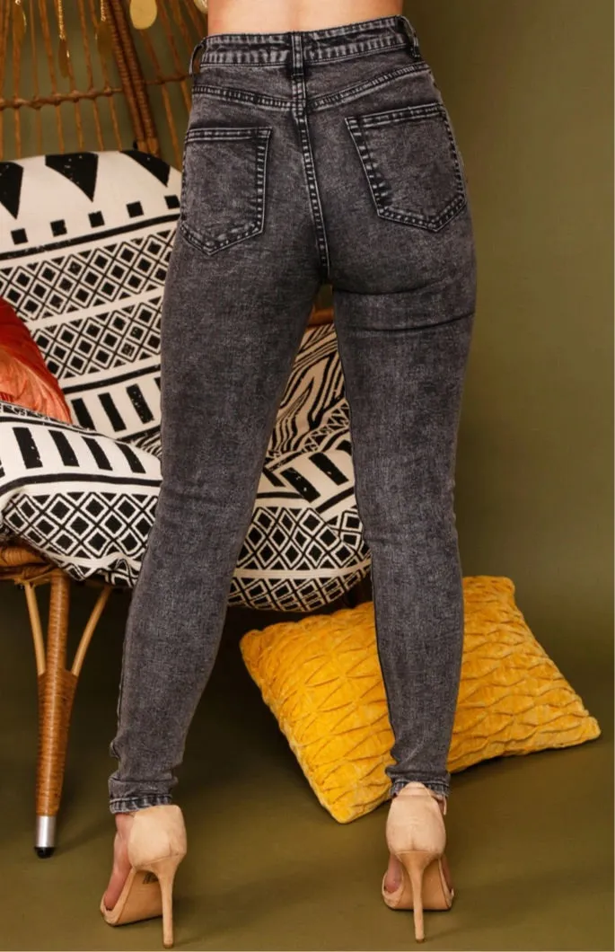 Acid Washed Denim - Black
