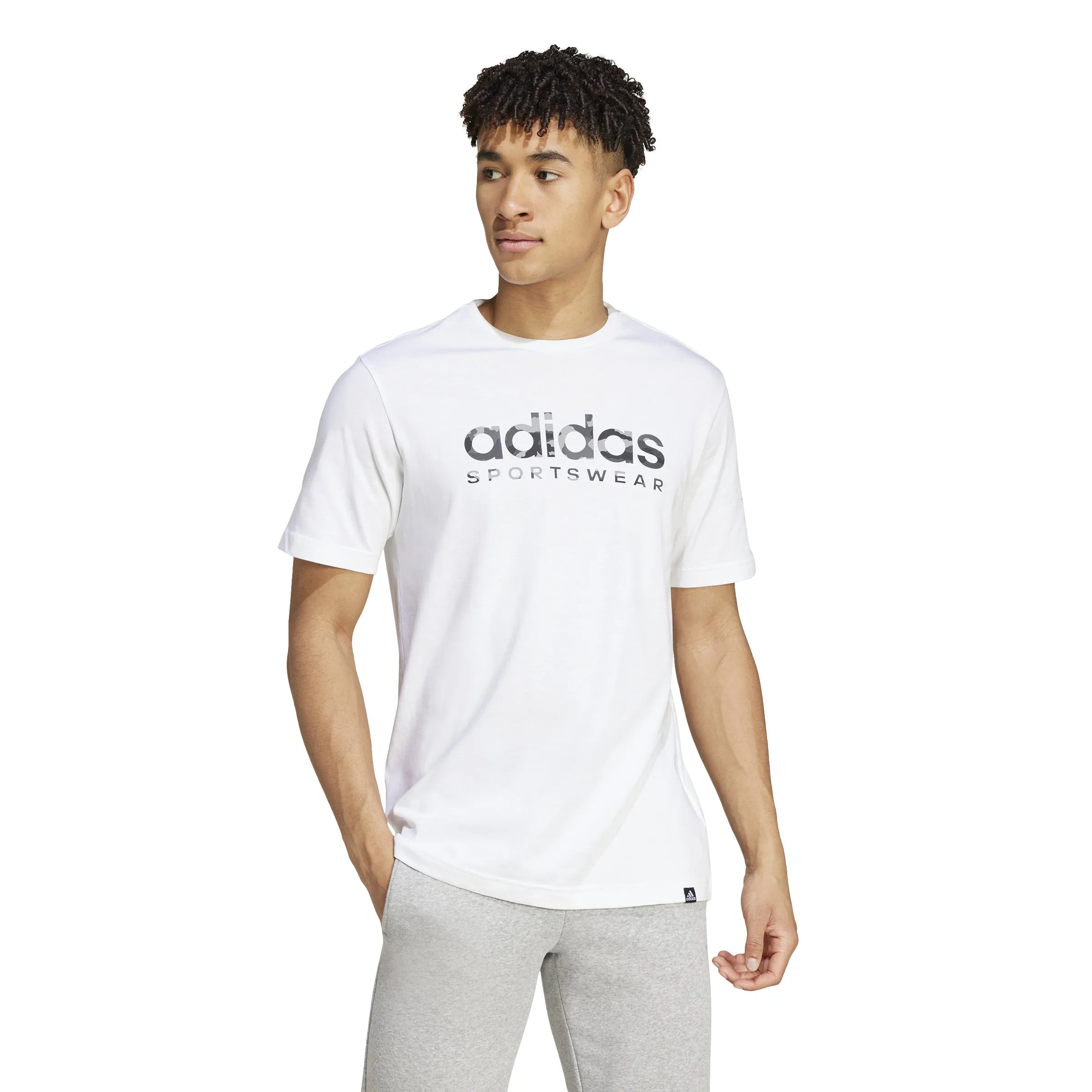 adidas Camo Linear Graphic Mens Tee