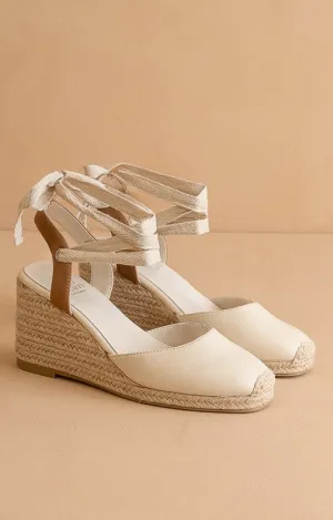Alondra - Lace Up Espadrille Wedges