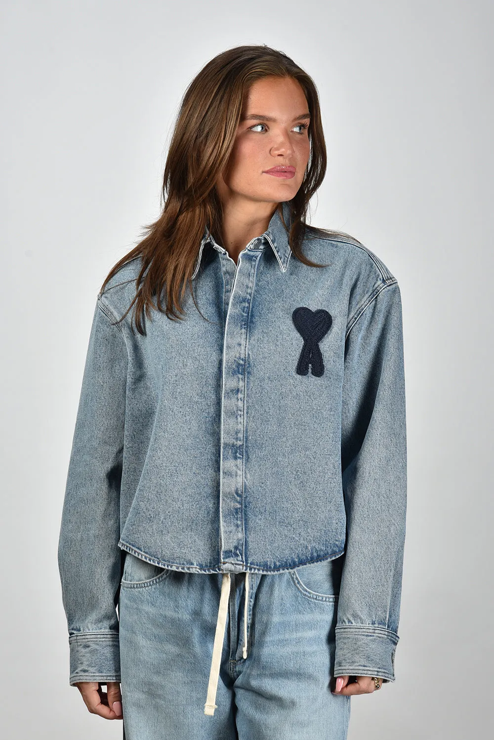 Ami Paris blouse ADC Cropped FSH168.DE0046 used blue