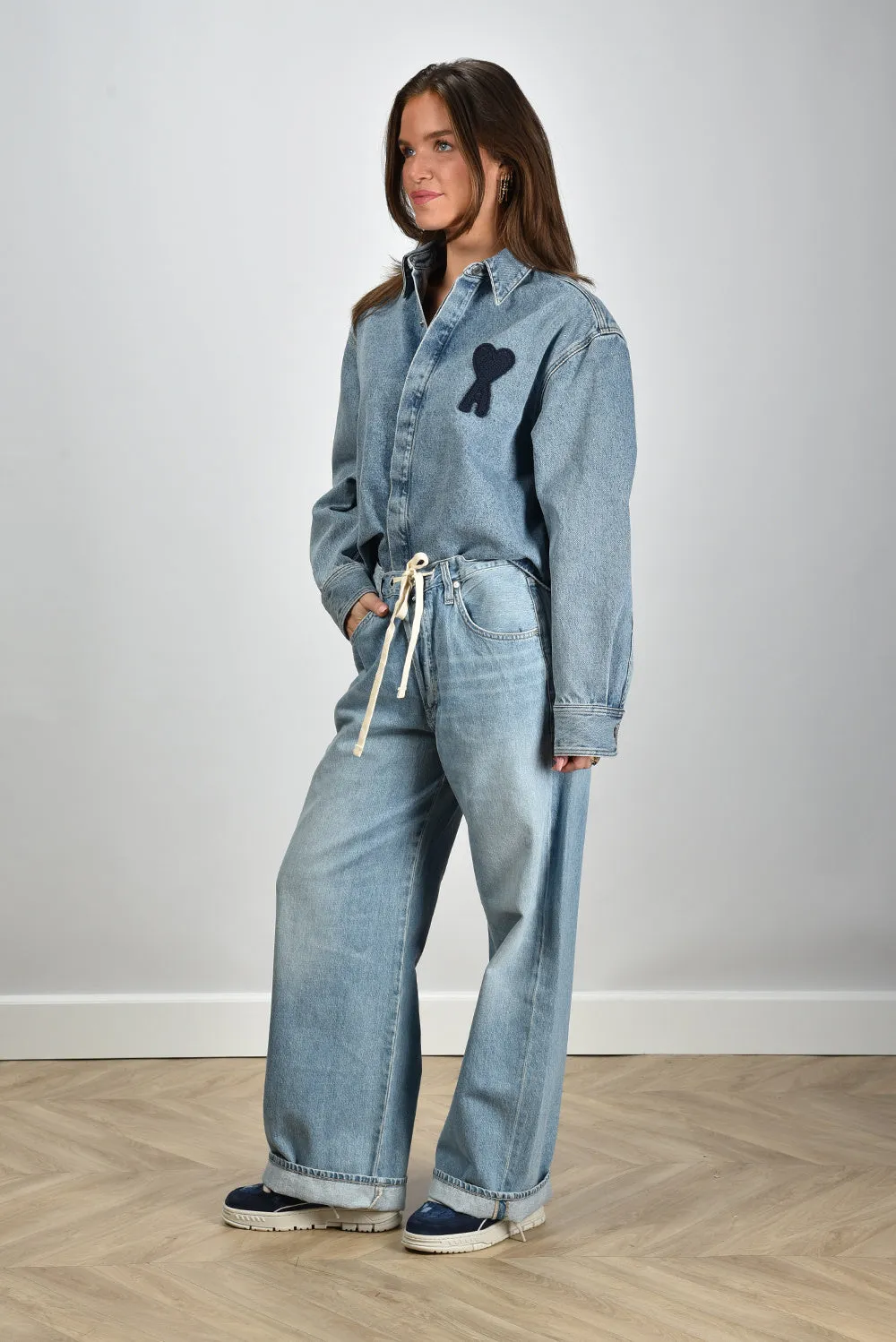 Ami Paris blouse ADC Cropped FSH168.DE0046 used blue
