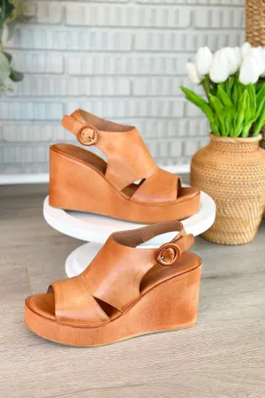 Antelope Ramira Taupe Leather Platform Wedge