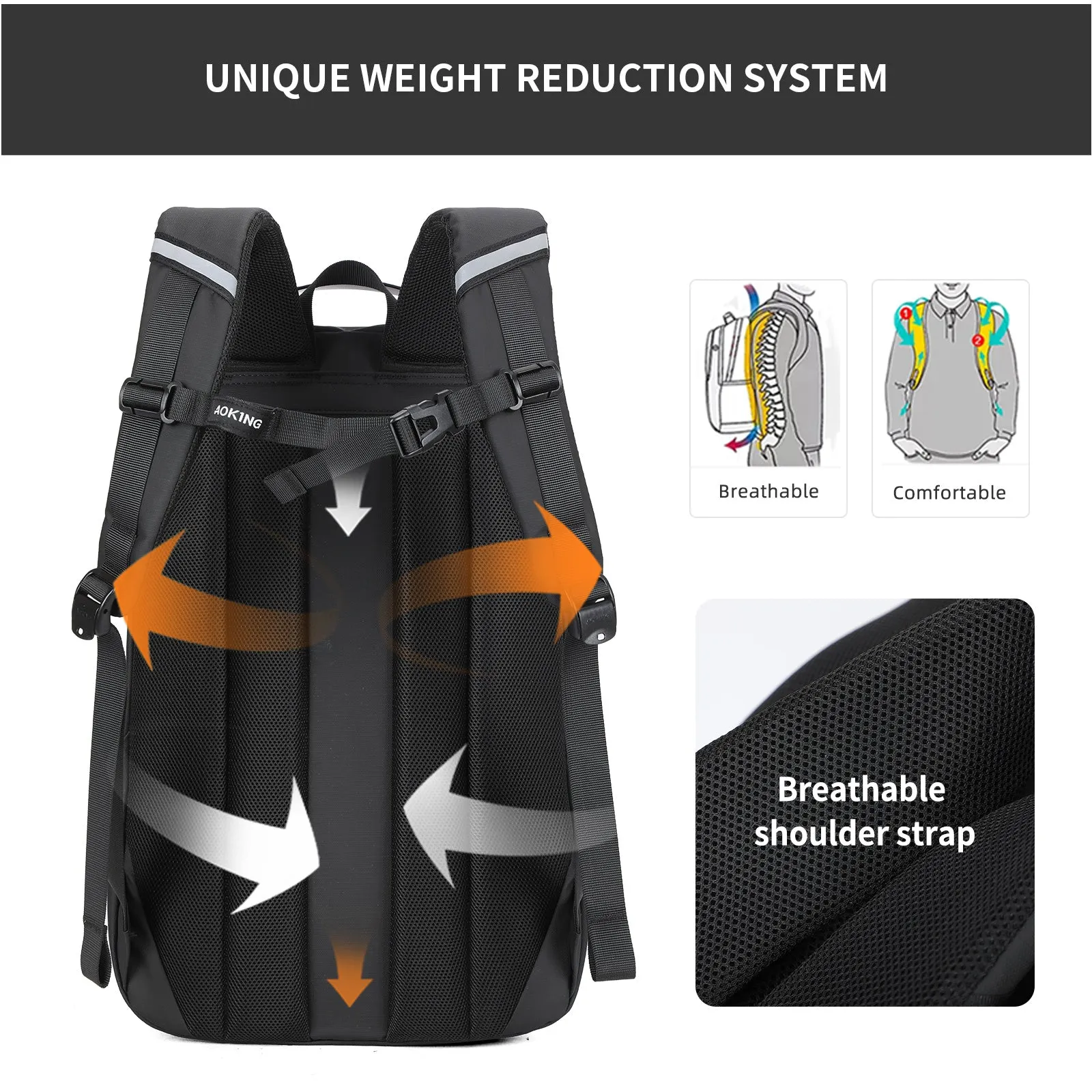Aoking Waterproof Business Laptop Backpack SN4071