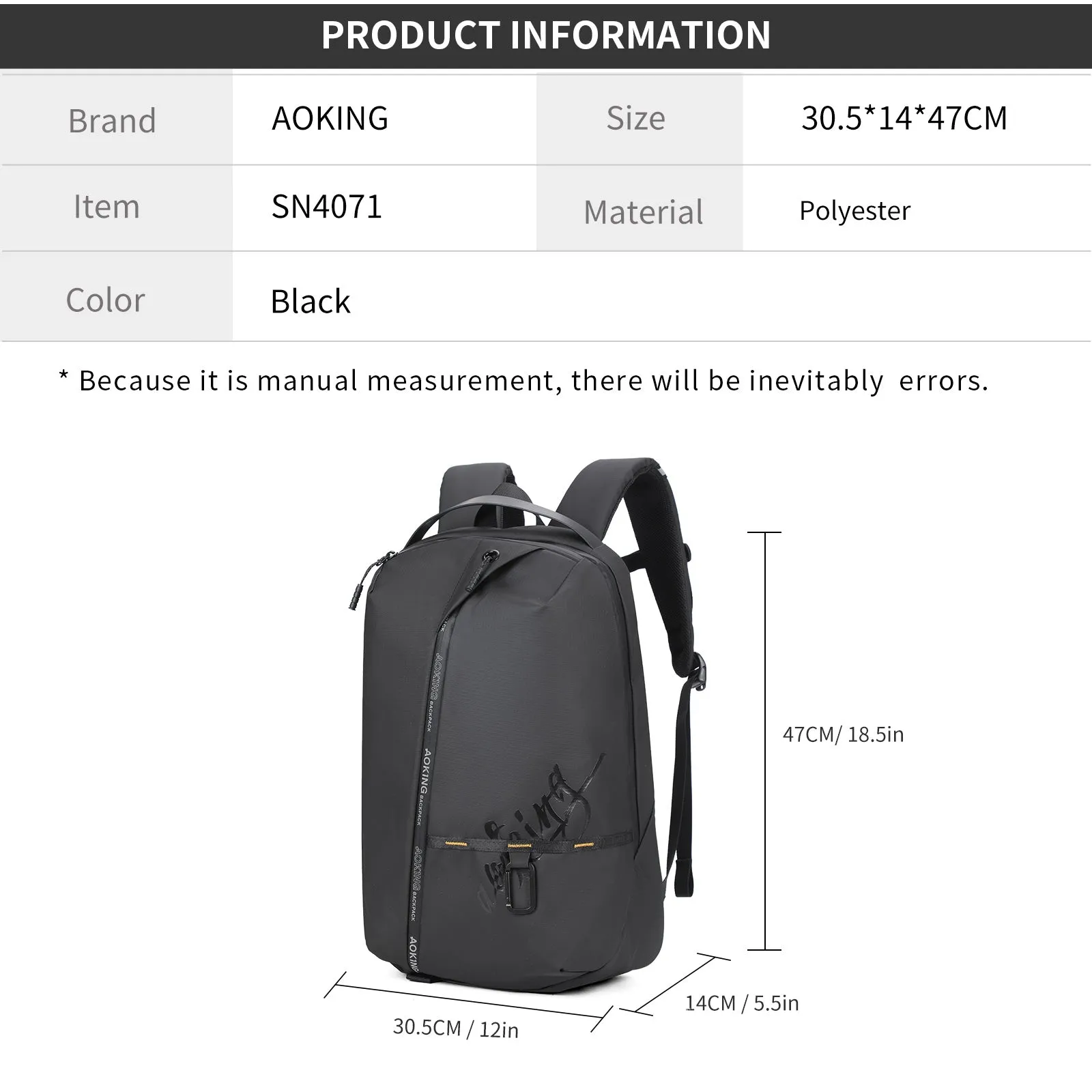 Aoking Waterproof Business Laptop Backpack SN4071