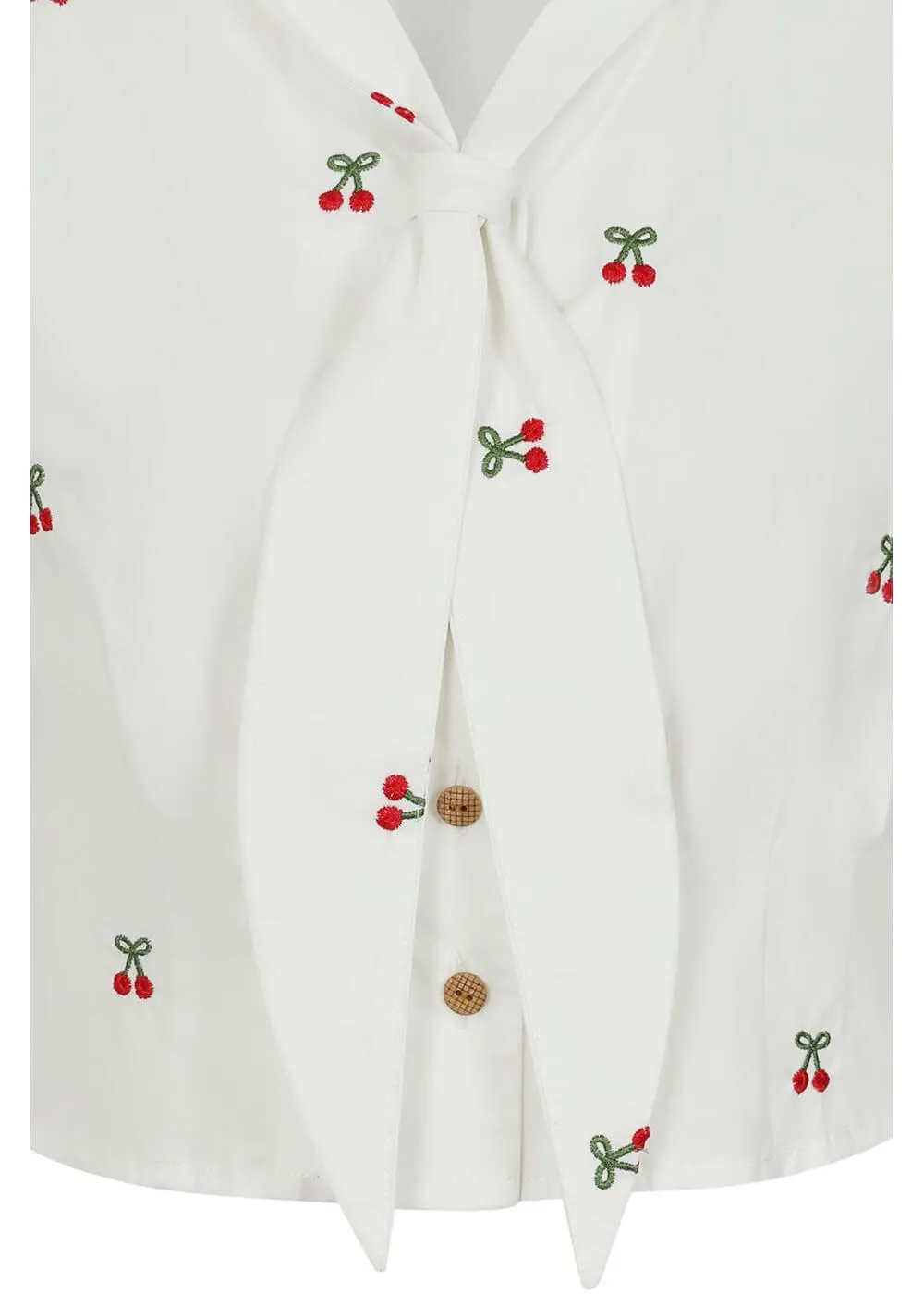 Banned Cherry Vibes Blouse White