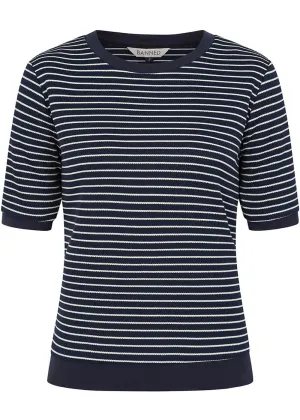 Banned Ruby Sail Stripe Jumper Navy Blue