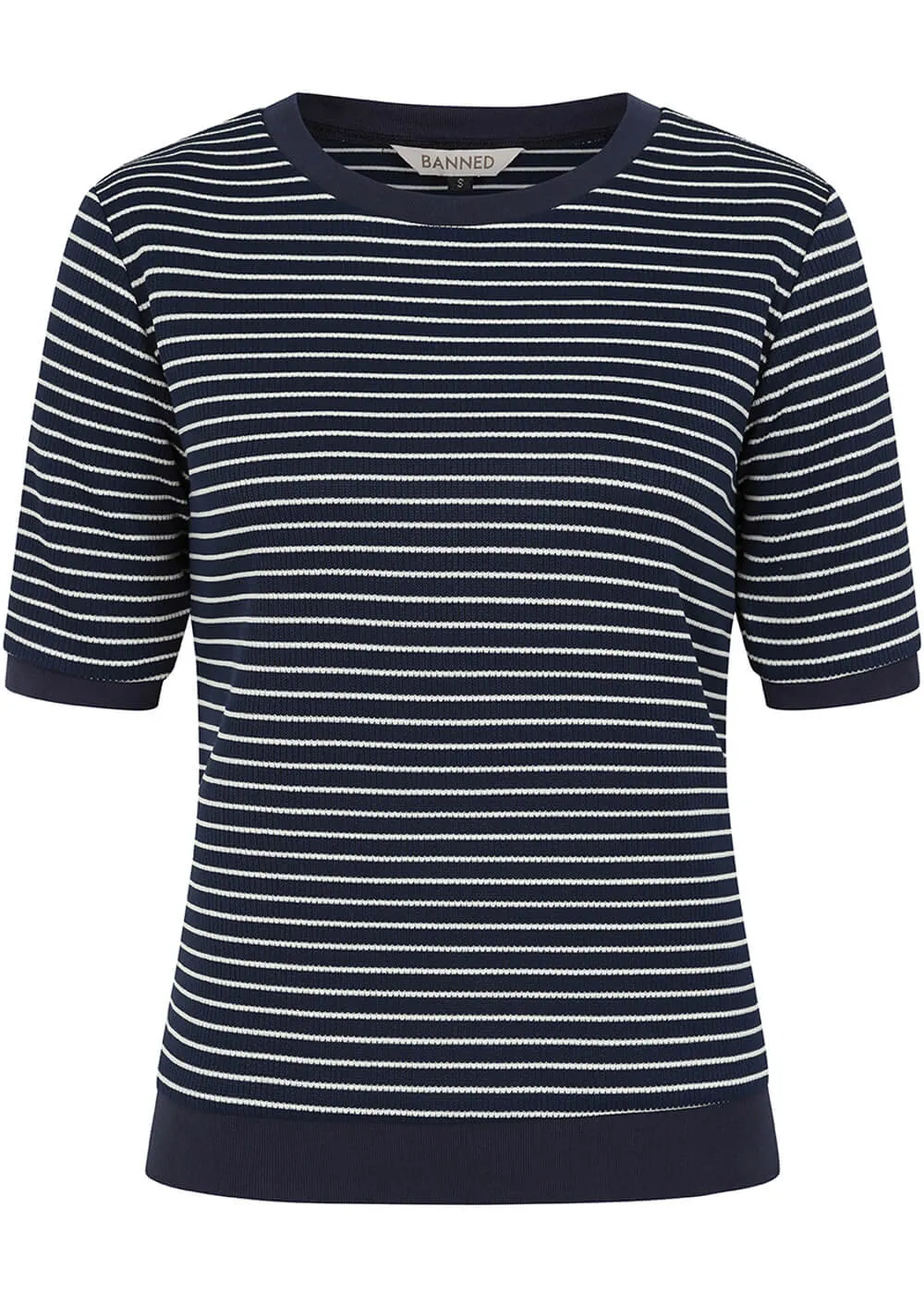 Banned Ruby Sail Stripe Jumper Navy Blue