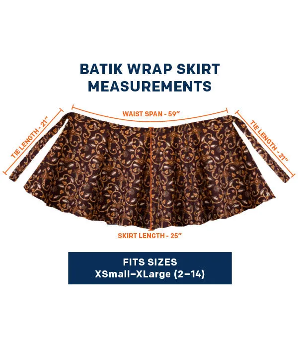 Batik Wrap Skirt - Peacock Green