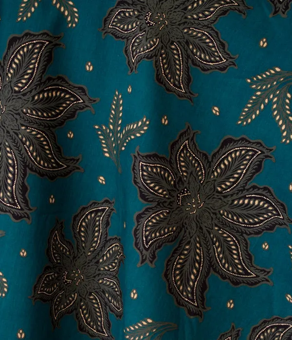 Batik Wrap Skirt - Peacock Green
