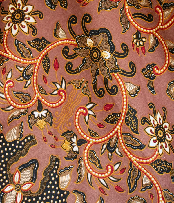 Batik Wrap Skirt - Tawny Rose