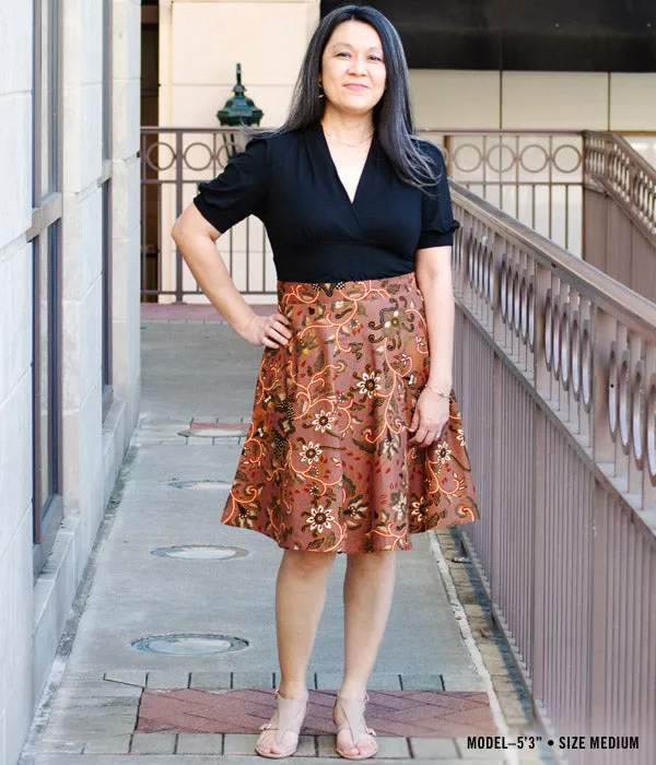Batik Wrap Skirt - Tawny Rose