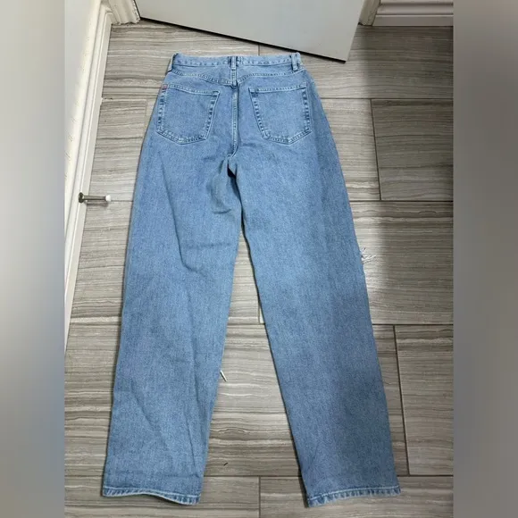 BDG Urban Outfitters Distressed High Rise Baggy Light Wash Denim Jeans- Size
