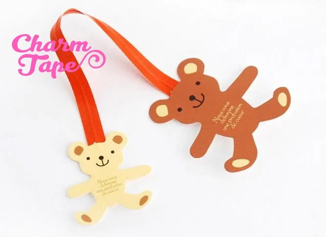 Bear or Gingerbread Man Twist Ties / Birthday Party Favor Bags / Candy Cello Bags / Gift Wrap /(20 / 50 pieces)