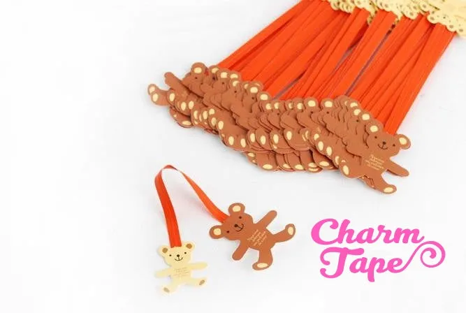 Bear or Gingerbread Man Twist Ties / Birthday Party Favor Bags / Candy Cello Bags / Gift Wrap /(20 / 50 pieces)