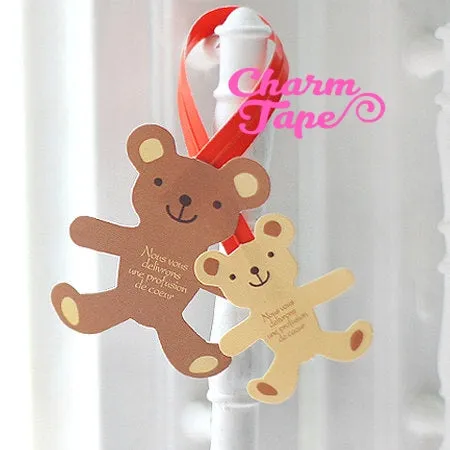 Bear or Gingerbread Man Twist Ties / Birthday Party Favor Bags / Candy Cello Bags / Gift Wrap /(20 / 50 pieces)