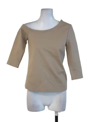 Beige Slide Shouder Top