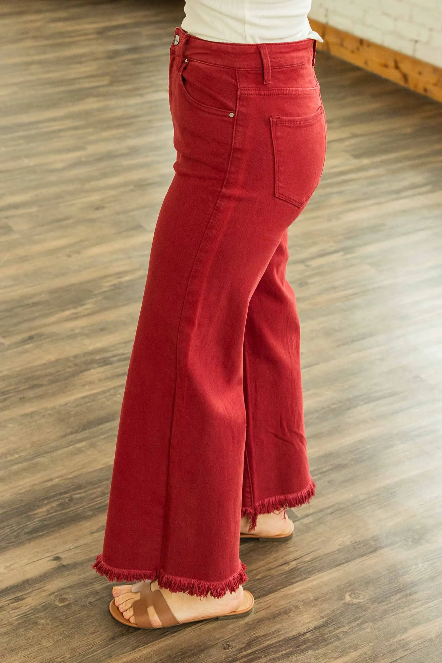 BETHANY PLUS RISEN WIDE LEG CROPPED JEANS