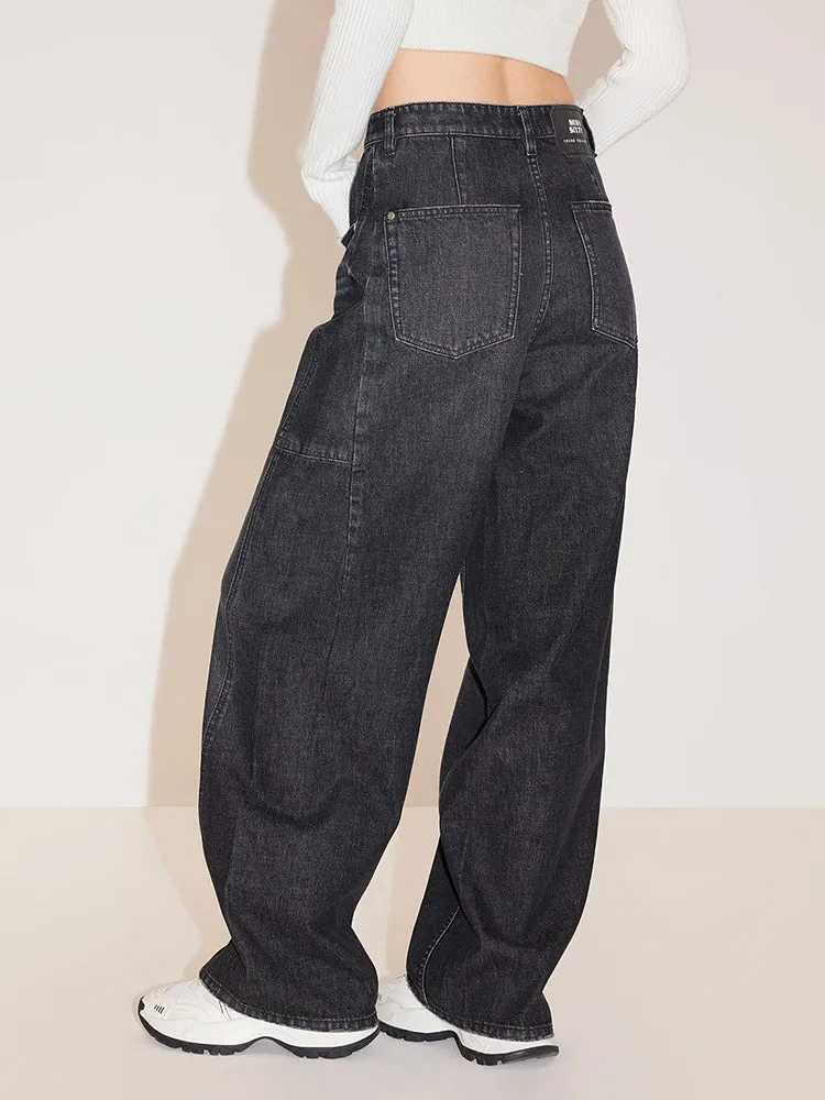 Black And Gray Wide Leg Pants