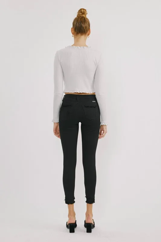 Black Distressed Skinny Jeans