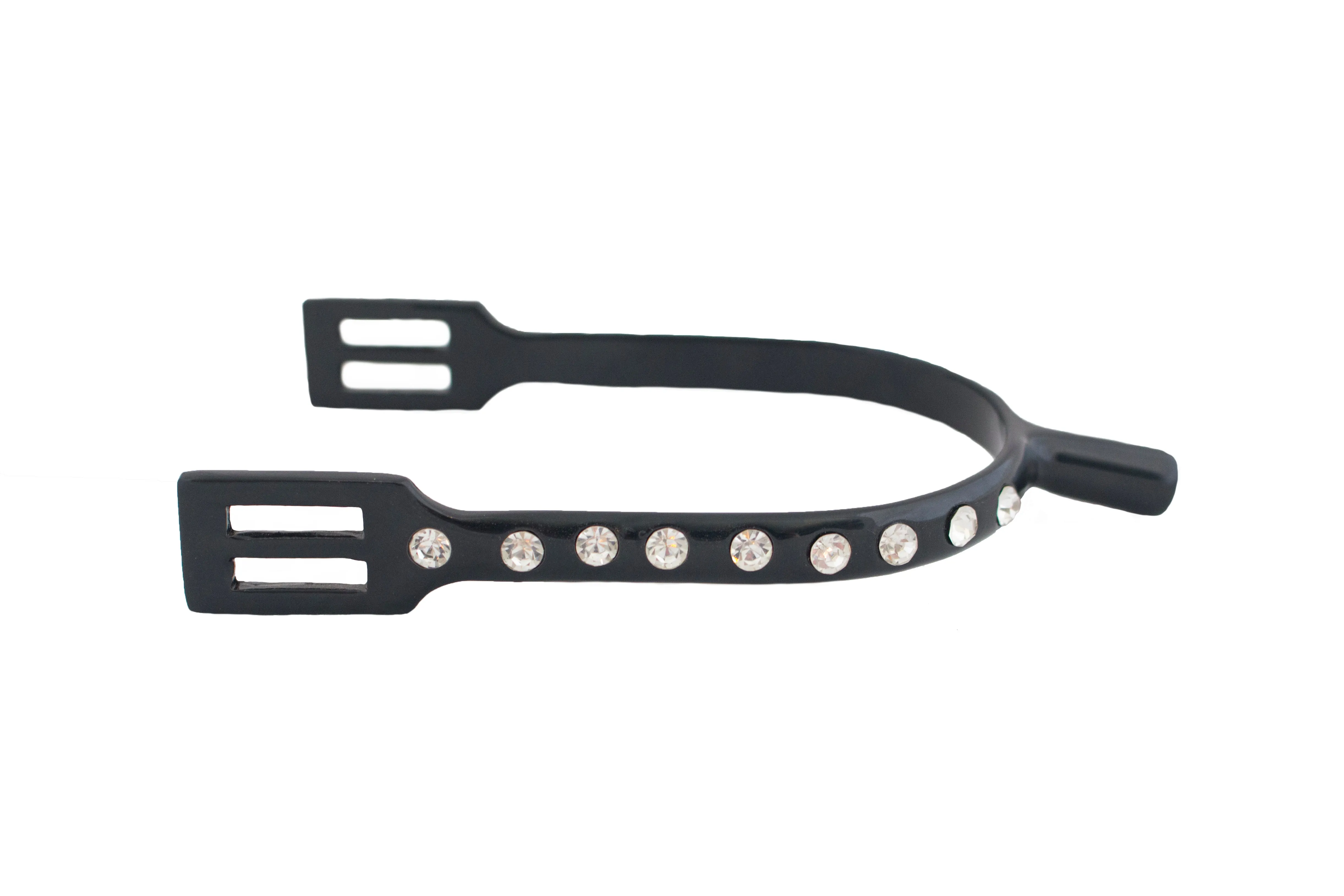 Black Flat End Crystal Spurs