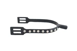 Black Flat End Crystal Spurs