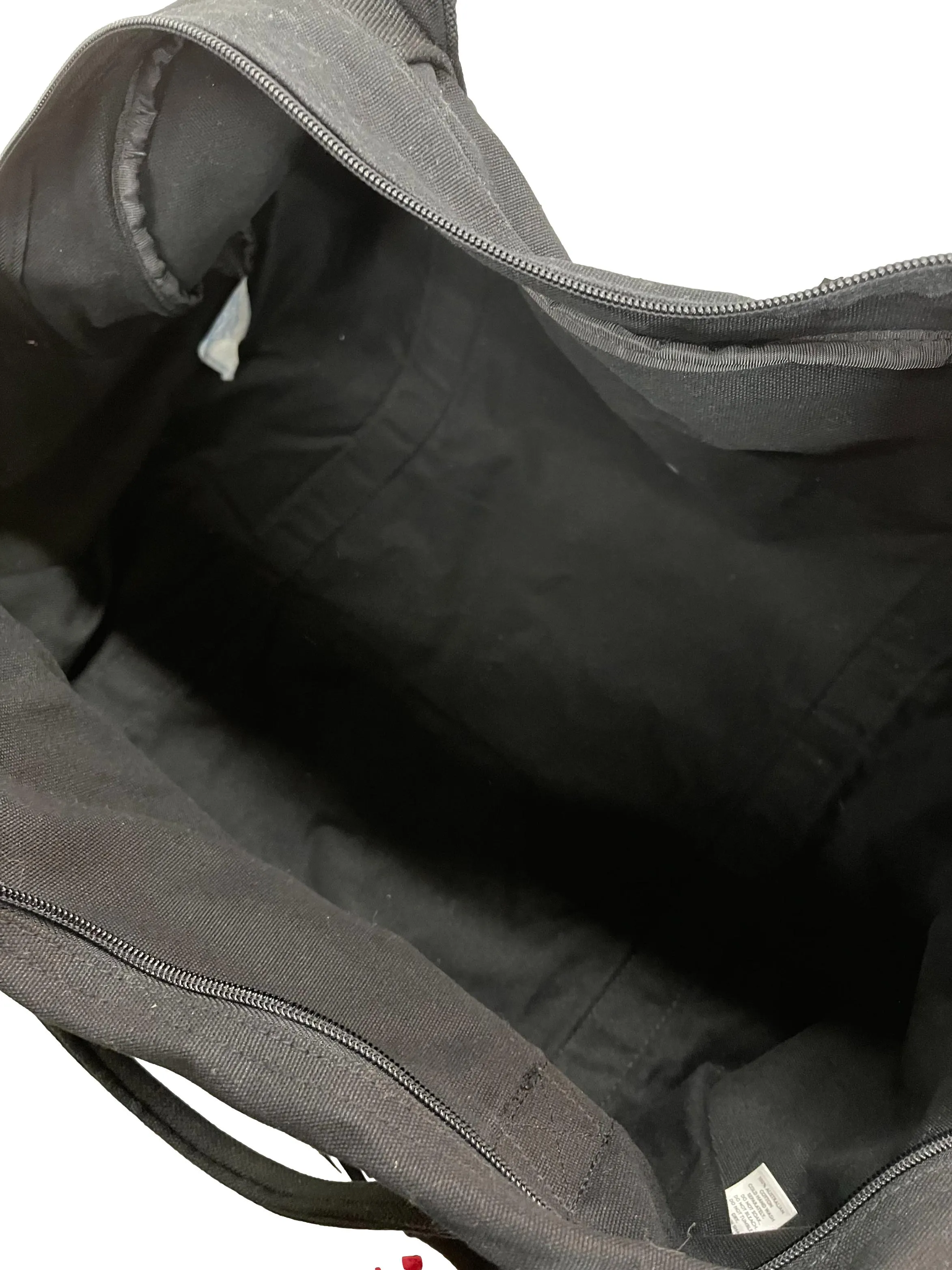 Black Heritage Zip Canvas Bag