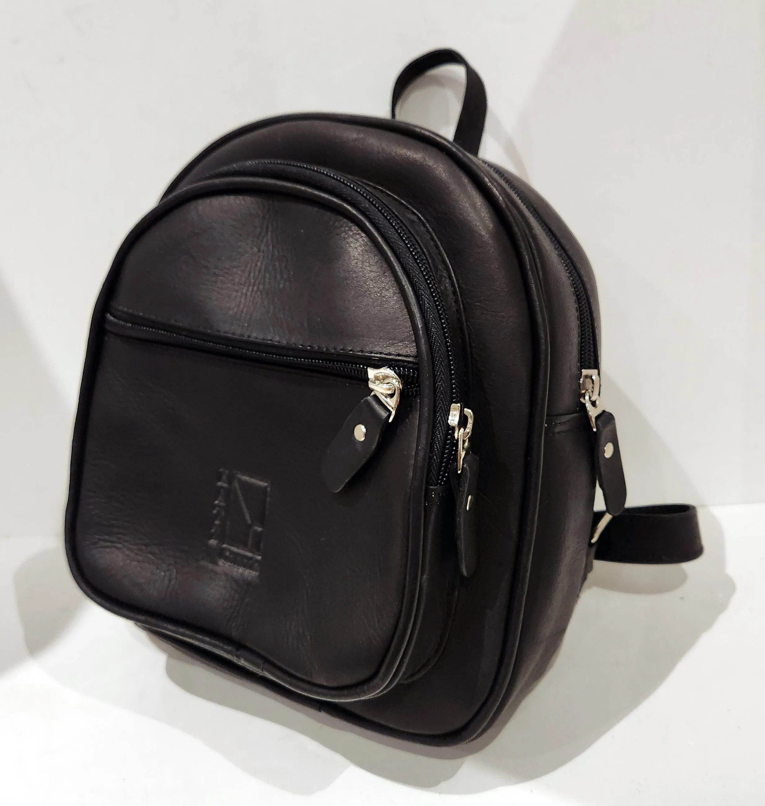 Black Leather Rucksack