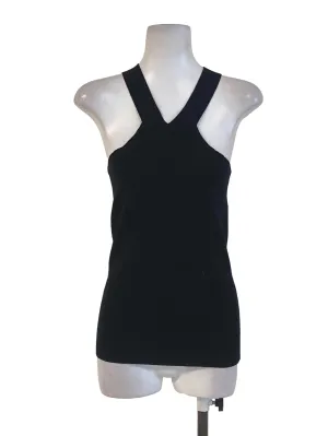 Black Pencil Stripe Crop Top TWL