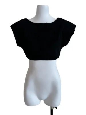 Black Plain Crop Top