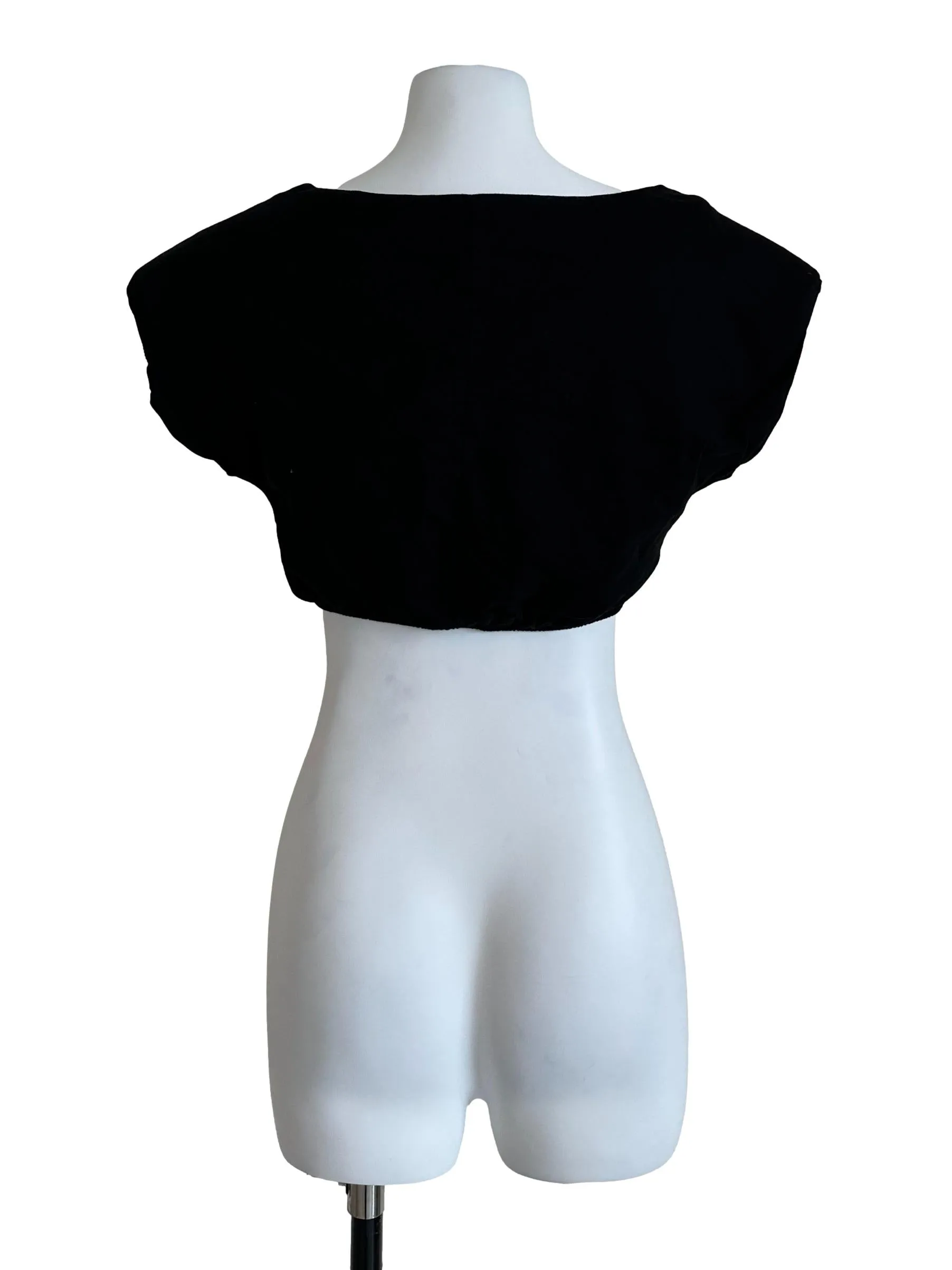 Black Plain Crop Top