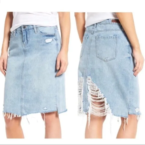 BLANKNYC Big Reveal Denim Skirt