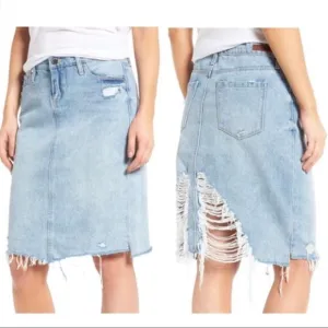 BLANKNYC Big Reveal Denim Skirt